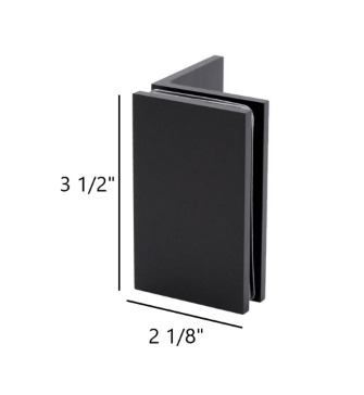 3 1/2 x 2 1/8 Square Edge Glass Clamp