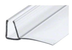 PVC 3/8 shower door U with 90 degree vinyl fin seal