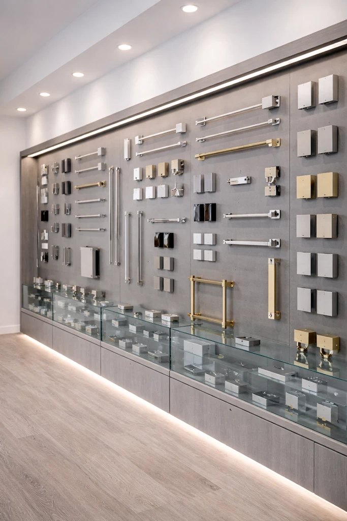 Luxury shower hardware showroom in Alpharetta, Georgia