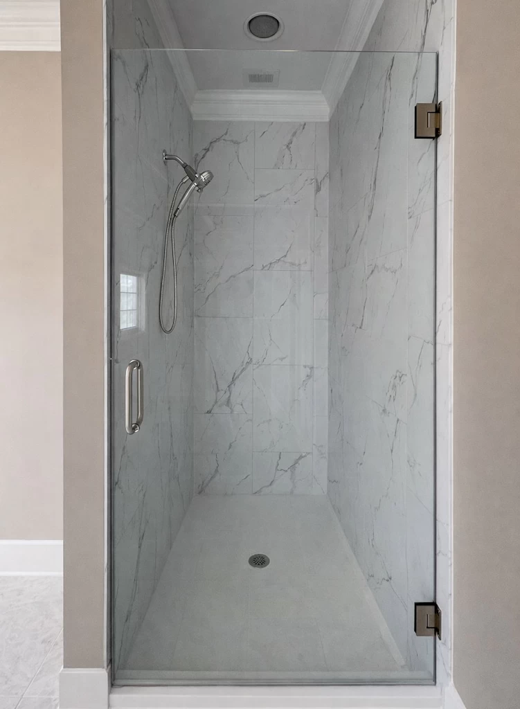 Premium glass shower enclosure in modern bathroom