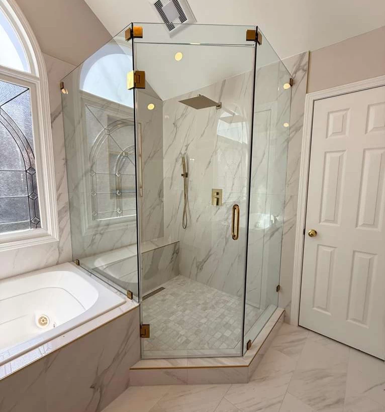 Premium frameless shower clamps and sleeve overs
